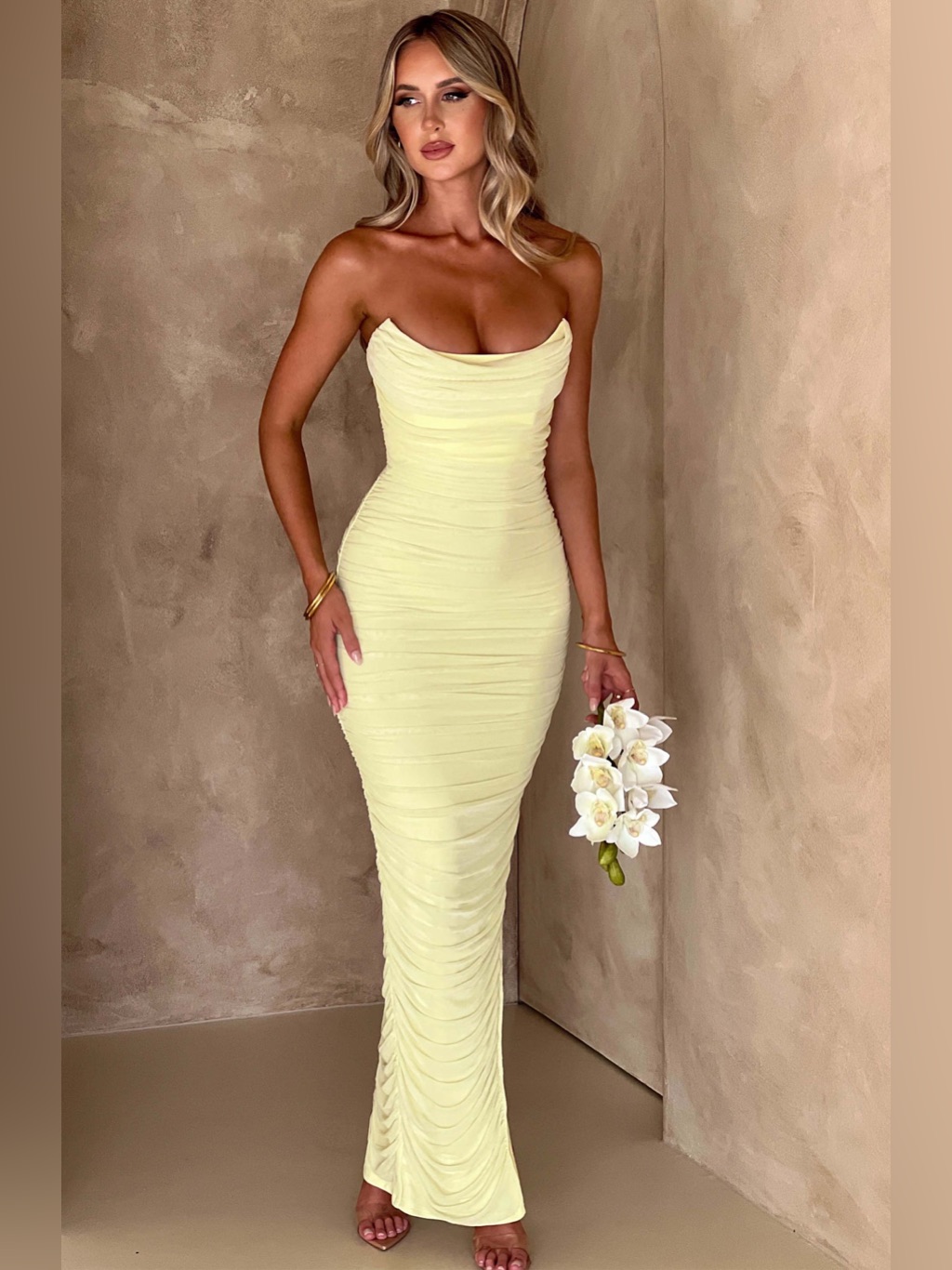 Babyboo Demi Maxi Dress In Lime Nwt